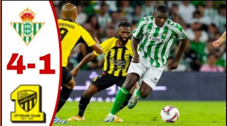 Real Betis vs Al Ittihad Sc (4-1), All Goals Results And Highlights Friendly Match-2024 Juanmi Goal.