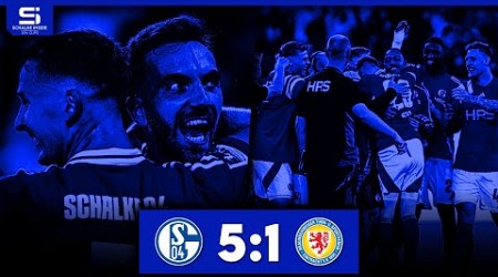 FC Schalke 04 - Eintracht Braunschweig 5:1 | Tore &amp; Highlights | Stadion Reaktion