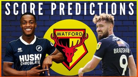 SCORE PREDICTIONS- MILLWALL V WATFORD #millwall #millwallfc #watfordfc #watford #efl