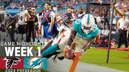 Atlants Falcons vs. Miami Dolphins | 2024 Preseason Week 1 Game Highlights