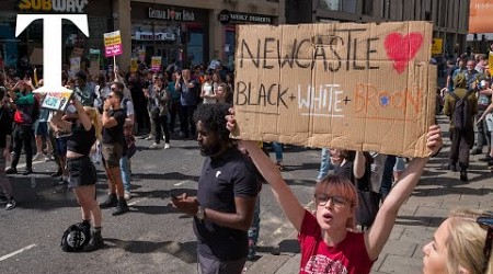 Anti-racism protesters take to the streets in Newcastle