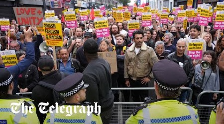 UK riots: Thousands of counter-protesters crowd out planned far-Right rallies