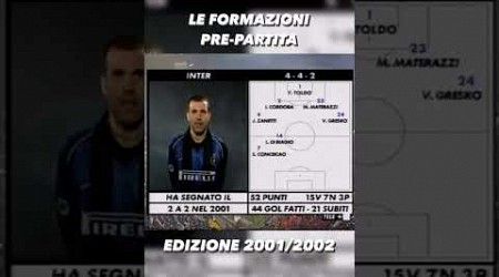 Formazione Inter 2001/2002 vs Juventus #calcio #inter #intermilan #seriea #calcioitaliano #amala