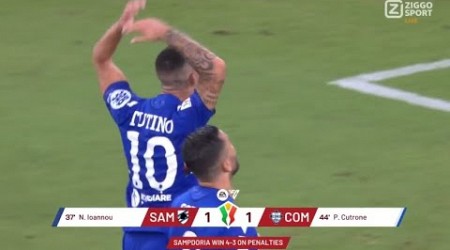 Tutti i rigori - Sampdoria vs Como (5-4), tutti i gol/risultati e highlights Nikolas Loannou Goal