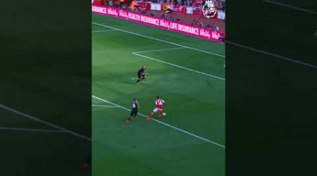 Walcott finds a gap and puts it through the defender legs