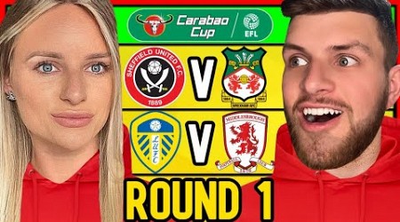 CARABAO CUP ROUND 1 PREDICTIONS