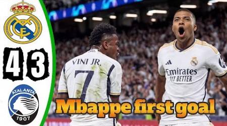 Mbappe First Goal - Real Madrid vs Atalanta 4-3 - All Goals &amp; Highlights - 2024