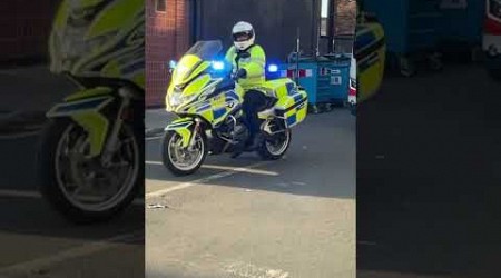 Police Motorbike Convey for AS Roma Team Coach at Everton, Goodison Park #police #football #shorts