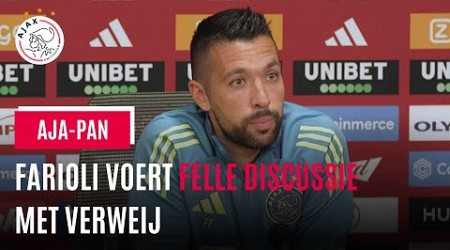 Ajax-trainer Francesco Farioli voert felle discussie met Verweij daags vóór duel met Panathinaikos