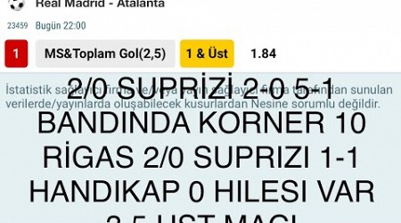 İDDAA #REALMADRİD #ATALANTA #ALNASSR #HULLCİTY #İDDAACANLIBAHİS #BET #ODDS