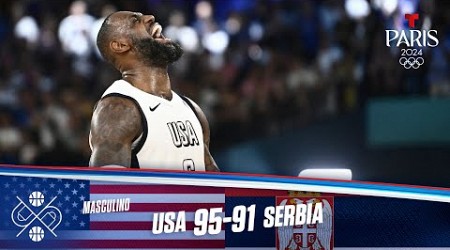 Highlights Basketball: USA vs Serbia 95-91 | Semifinal | Juegos Olímpicos París 2024