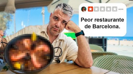 NO VOLVERÉ A COMER en ESTE RESTAURANTE de BARCELONA… *EL PEOR VALORADO a pie de PLAYA*