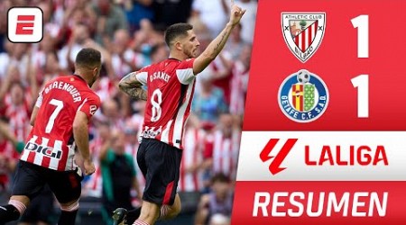 ¡REGRESÓ LA LIGA! Athletic Club empató 1-1 vs Getafe. Nico Williams, OVACIONADO | Resumen | La Liga