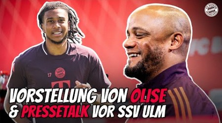 Die Vorstellung von Michael Olise &amp; Pressetalk vor SSV Ulm - FC Bayern im DFB-Pokal