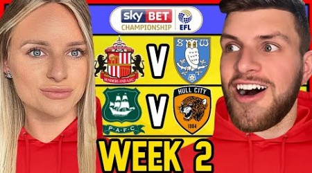 CHAMPIONSHIP PREDICTIONS WEEK 2