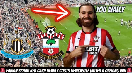 Newcastle 1-0 Southampton match vlog - CRAZY PREMIER LEAGUE RED CARD OPENING DAY DRAMA !!!!!