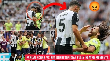 Newcastle&#39;s Fabian Schar red card for headbutting Southampton&#39;s Ben Brereton Diaz