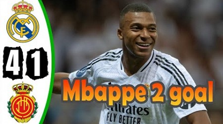 Mbappe 2 goal - Real Madrid vs Mallorca 4-1 - All Goals &amp; Highlights - 2024