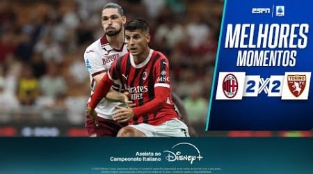 Milan arranca empate do Torino no apagar das luzes pela Serie A | Melhores Momentos