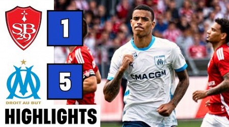 Brest Vs Marseille 1-5 | EXTENDED HIGHLIGHTS | Ligue 1 2024-25 | Marseille Resume