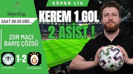 Konyaspor 1-2 Galatasaray | Gol, Asist, Tersten Asist: Kerem, Sara-Jelert, Young Boys