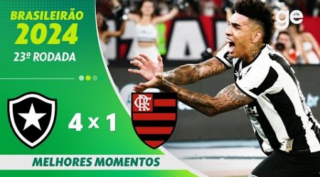 BOTAFOGO 4 X 1 FLAMENGO | MELHORES MOMENTOS | 23ª RODADA BRASILEIRÃO 2024 | ge.globo