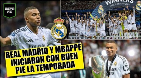 REAL MADRID ganó la SUPERCOPA de Europa con MBAPPÉ que debutó con GOLAZO y título campeón | ESPN FC