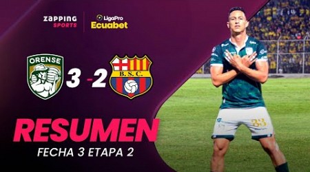 Orense SC 3 - 2 Barcelona SC / Resumen Fecha 3 / 2da Etapa / LigaPro Ecuabet