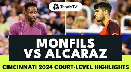 Carlos Alcaraz vs Gael Monfils Court-Level Highlights | Cincinnati 2024