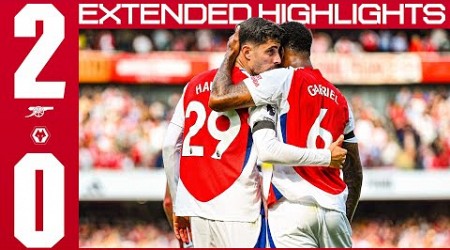 Havertz and Saka score in win! | EXTENDED HIGHLIGHTS | Arsenal v Wolves (2-0) | Premier League