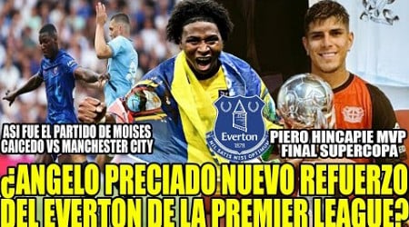 ¿ANGELO PRECIADO AL EVERTON DE PREMIER LEAGUE? ASI FUE EL PARTIDO DE MOI CAICEDO VS MANCHESTER CITY