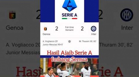 Hasil Liga Italia Lucu &amp; Ajaib 4 Laga Imbang Semua #seriea @footballnusantaranews