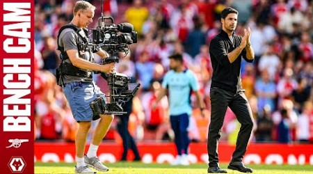 BENCH CAM | Arsenal vs Wolves (2-0) | All the goals, celebrations &amp; more! | Premier League