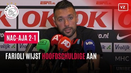 Francesco Farioli wijst hoofdschuldige aan voor blamage van Ajax bij NAC Breda