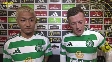 Celtic&#39;s Daizen Maeda and Callum McGregor speak after 3-1 victory against Hibernian