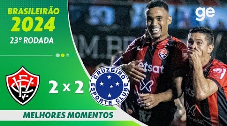 VITÓRIA 2 X 2 CRUZEIRO | MELHORES MOMENTOS | 23ª RODADA BRASILEIRÃO 2024 | ge.globo