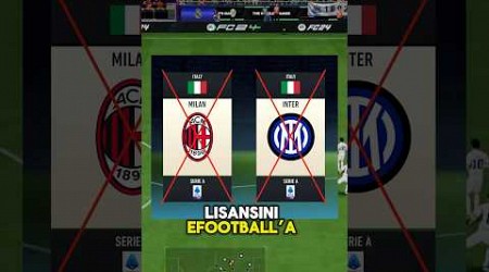 Milan ve Inter artık FC29’a kadar yok.Lisans hakları artık Efootball’da. #eafc25