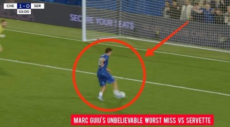 Chelsea forward Marc Guiu&#39;s unbelievable worst miss in Europa Conference League clash vs Servette