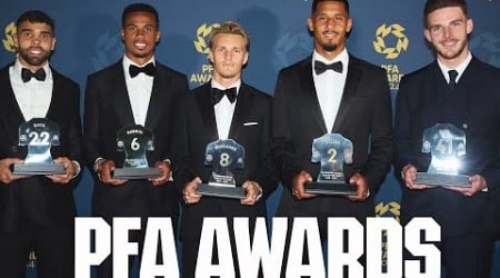 Arsenal at the PFA Awards | BTS | Raya, Gabriel, Saliba, Rice &amp; Odegaard in Team of the Year!