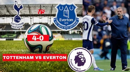 Tottenham vs Everton 4-0 Live Premier League Football EPL Match Score Commentary Highlights Vivo