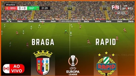 BRAGA VS RAPID AO VIVO | UEFA EUROPA LEAGUE 24 | SIMULAÇÃO E PONTUAÇÃO AO VIVO #uefa