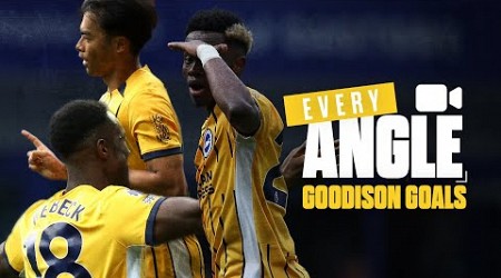 Every Angle EVERY GOAL At Goodison | Mitoma, Welbeck and Adingra 