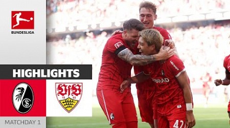 Freiburg Surprise Runner-Up Stuttgart! | SC Freiburg - VfB Stuttgart 3-1 | Highlights | Matchday 1