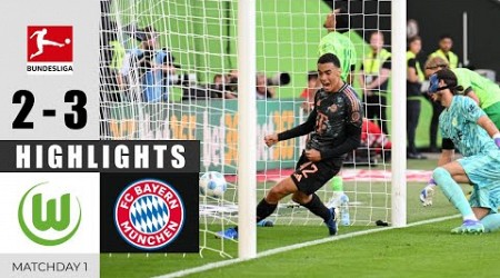 Wolfsburg gegen Bayern München 2 - 3 | Highlights | Bundesliga | 25th August 2024