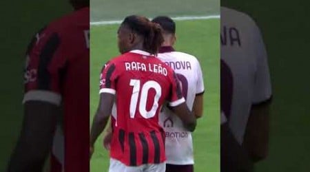 Leao escorts opponent off the pitch 