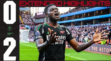 EXTENDED HIGHLIGHTS | Aston Villa vs Arsenal (0-2) | Trossard &amp; Partey score in away victory