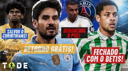 V. ROQUE é do REAL BÉTIS l GUNDOGAN VOLTOU ao CITY l MBAPPÉ PISTOLA com PSG l HUGO SOUZA foi HÉROI