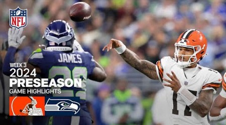 Cleveland Browns vs. Seattle Seahawks | 2024 Preseason Week 3 Game Highlights