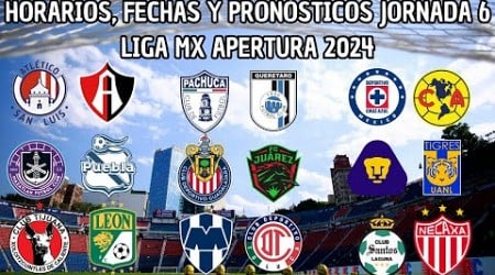 Horarios De La Jornada 6 Del Torneo Apertura Con Los Favoritos De Cada Uno De Los Partidos