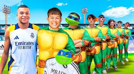 SORPRENDI A MBAPPE CON 10 TORTUGAS NINJA PARA CONOCERLE.. *Real Madrid*